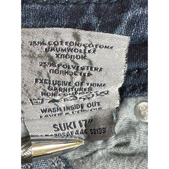 Silver Jeans Co Suki Low-Rise Bootcut Jeans W27/L33 Embroidered Studs Rhinestone - Picture 7 of 15